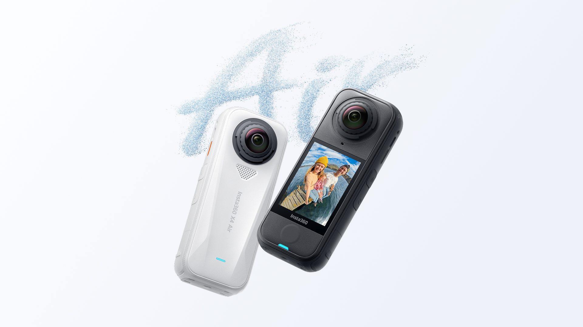 Insta360 X4 Air in white and black with dual 1/1.8-inch lenses